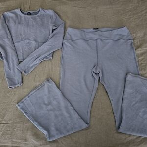 Wild Fable Light Green Ribbed Knit Set